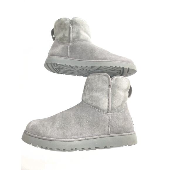 UGG Australia 1013437 Women's Cory Suede Ankle Sheepskin Boots Grey Size 8 - Picture 1 of 13